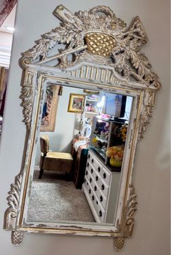 Solid wood mirror and dresser