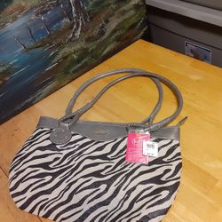 Dexter Zebra style women's purse handbag Brand New with Tags 2009 Payless ShoeSource Exclusive $10