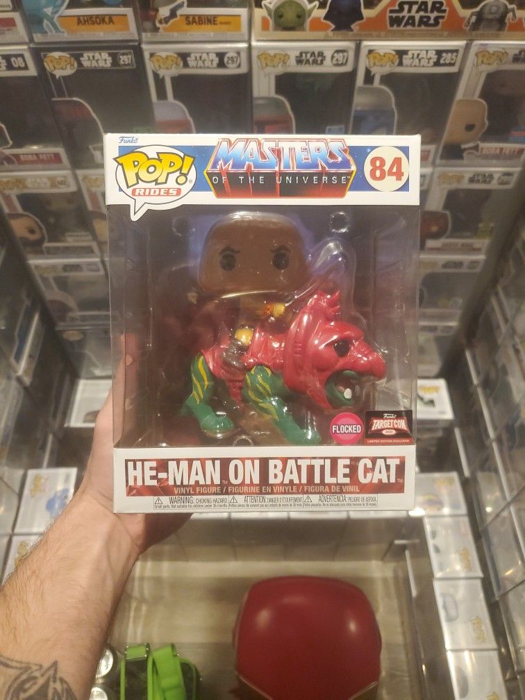 Funko Pop! Masters Of The Universe He-Man On Battle Cat Flocked (2022 TargetCon Exclusive) 84