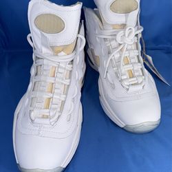 Size 10 Maison Margiela x Reebok Question Mid Memory Of Leather anti-slip Mid-topGW5000