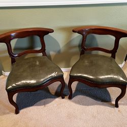 Original Antique Leather Chairs