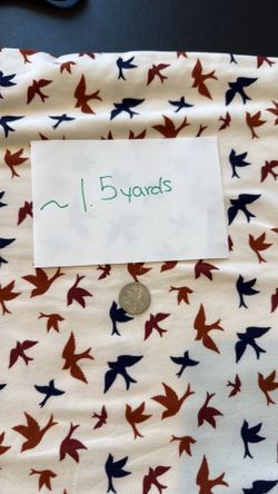 Bird Poly Stretch Fabric 1.5 yard