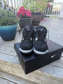 Jordan 4s Black Canvas