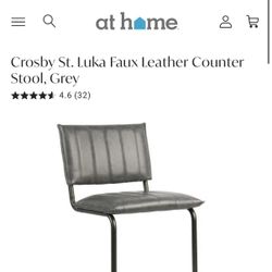 AtHome Faux Leather Barstools Set Of 2 BOGO 50%