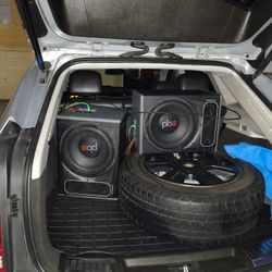 Power Bass  12 Inch Amplifier Built In  Each Speaker Is 275