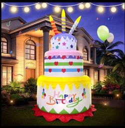 Giant Inflatable Happy Birthday Cake Decoration