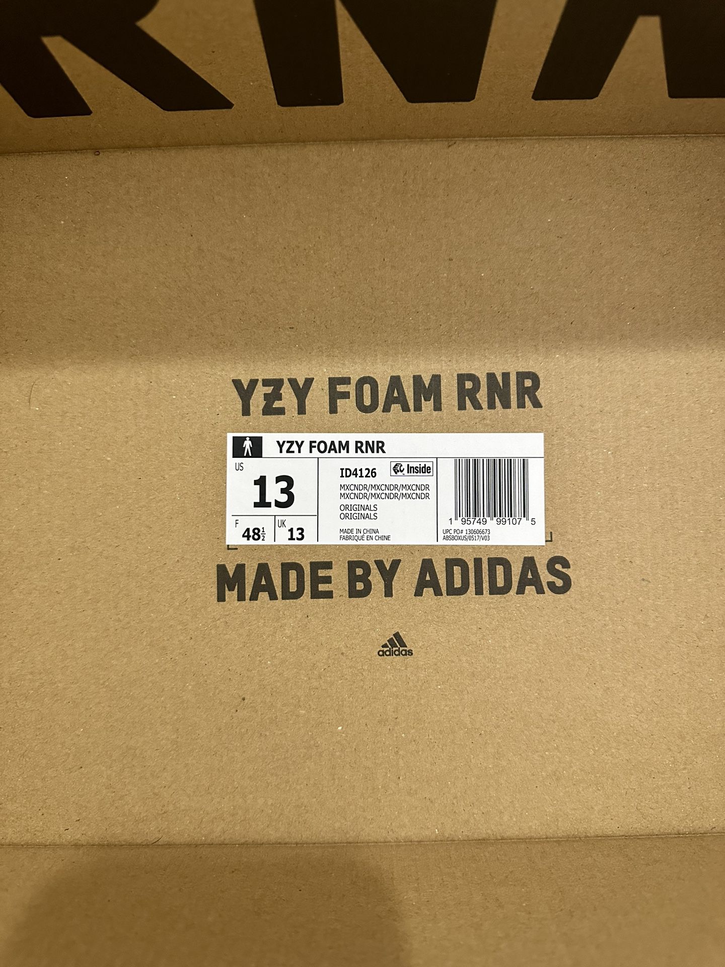 Adidas Yeezy Foam RNR MX CINDER Size 13