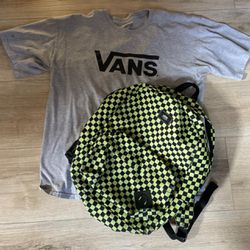 Vans Tee And Backpack set