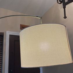 Large Brass & Marble Arching Lamp Thumbnail