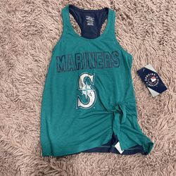 MLB Genuine Merchandise Girl Seattle Mariners Blue Tank
