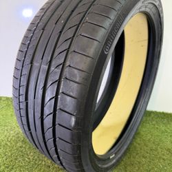 V37  265 35 21 101Y  Continental  ContiSportContact 5P  One Used Tire 100% Full Tread  