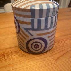 Ceramic Container With Lid / Decor