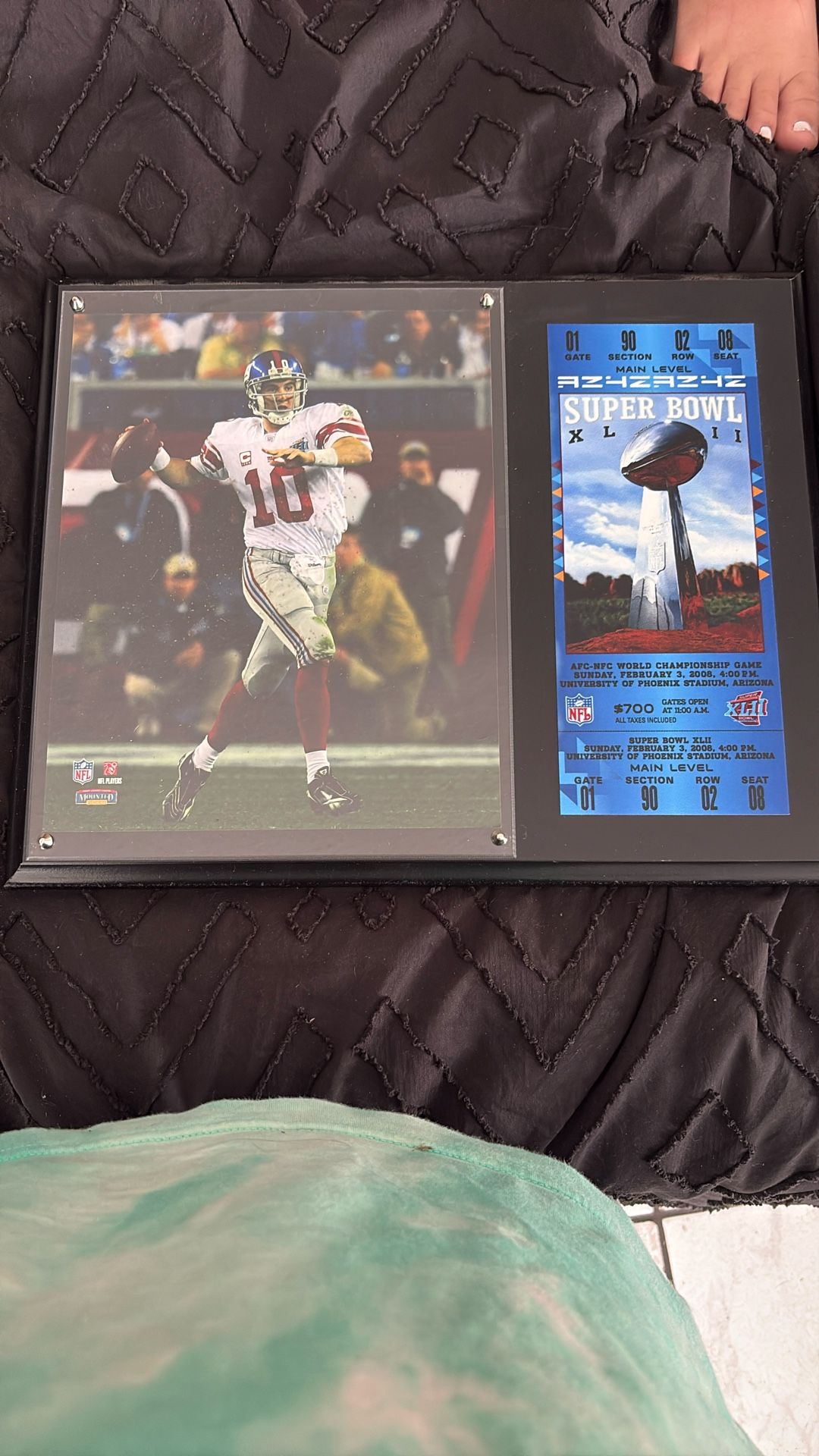 Eli Manning Super Bowl frame