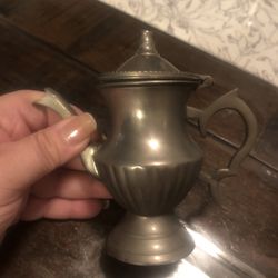 Vintage Pewter Creamer Made In India