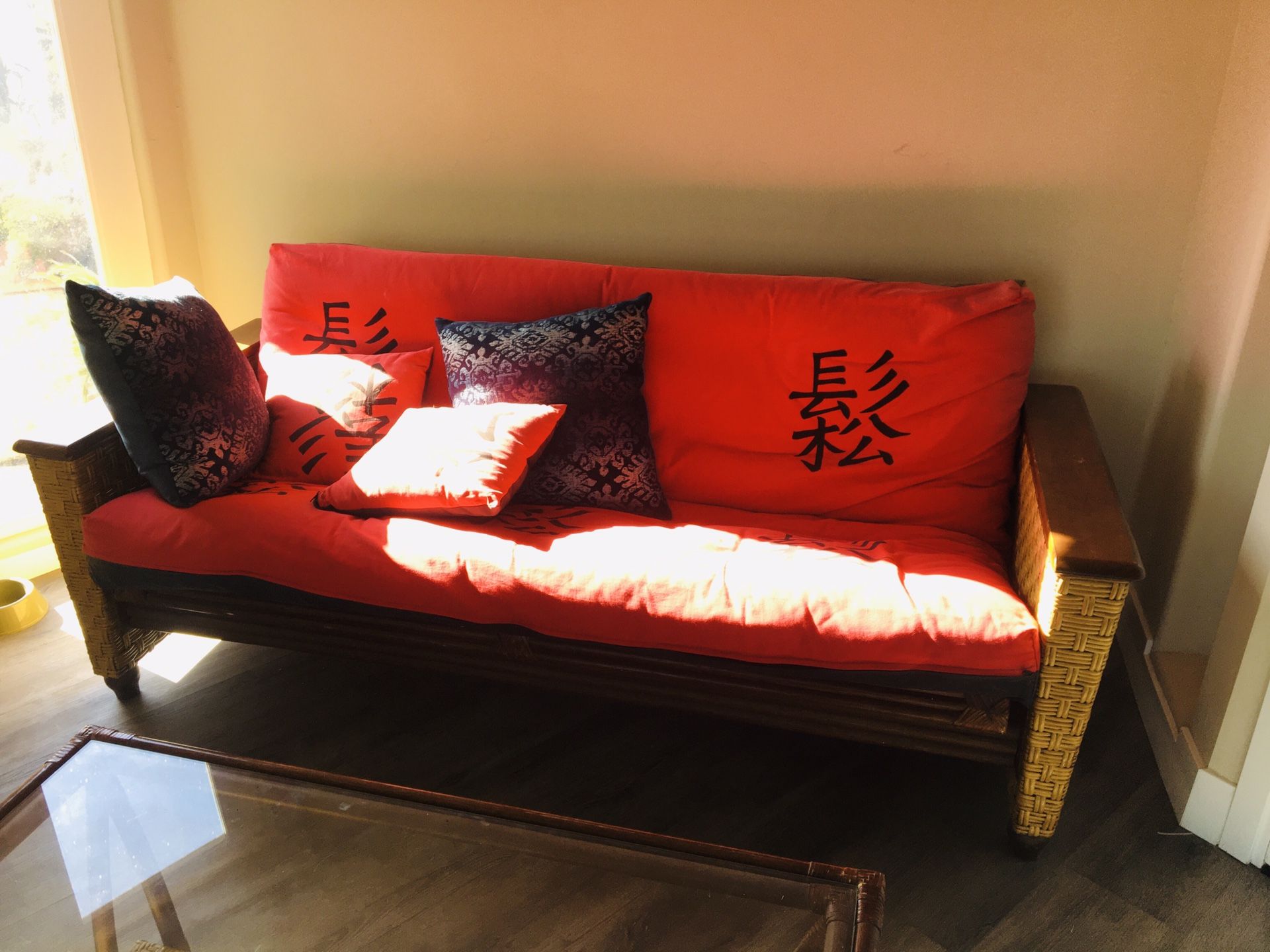 Rattan Futon Bed