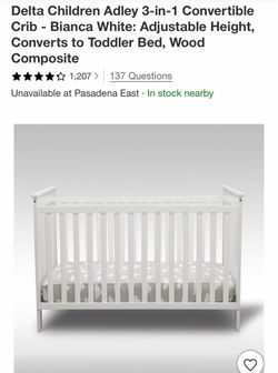 Delta Children Adley 3 in 1 convertible crib
