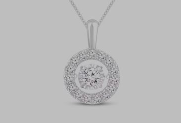 Sterling Dancing Diamond Necklace