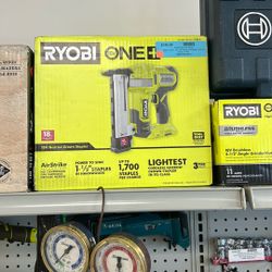 Ryobi One+ 18V 18-Gauge Cordless AirStrike Narrow Crown Stapler