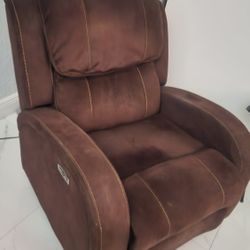 Coffee Brown Rocking Sofa Electric Recliner and Head Tilt