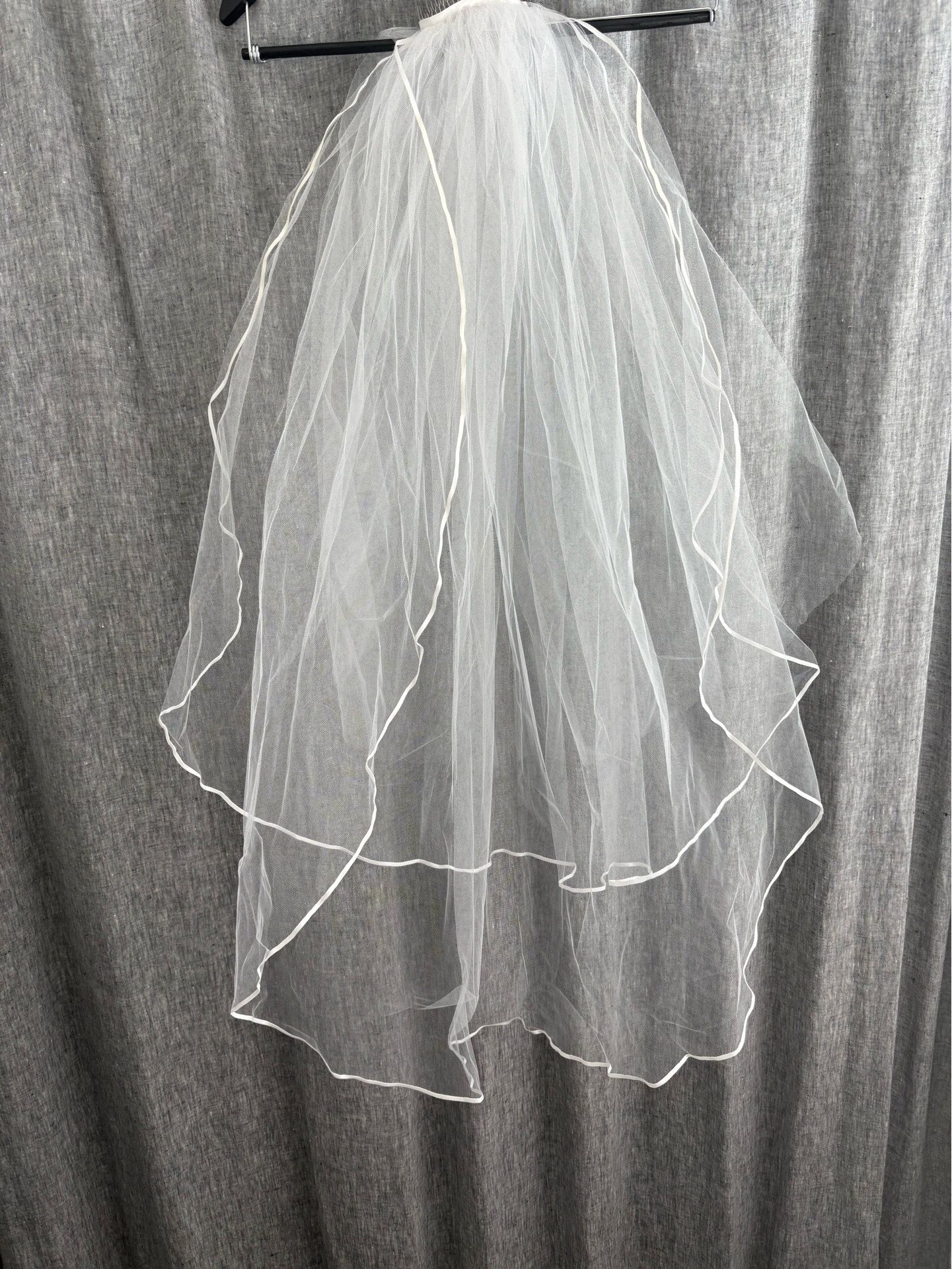 White Two Tier Wedding Veil