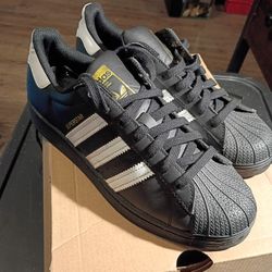 ADIDAS CLASSIC BLACK/WHITE SUPER STAR   MEN'S  SNEAKERS
