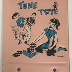 Tune Tote Record Holder Carrying Tote Ponytail Pink and Blue