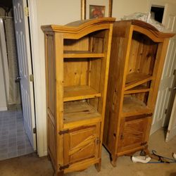 3 Piece All Wood  Shelf & Cabinet 