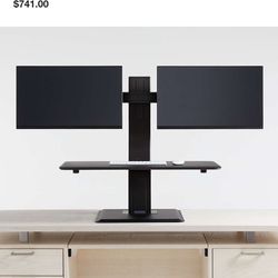 Humanscale-Black dual monitor Quickstand Eco Standing Desk Converter Brand New(In the box still-OBO)