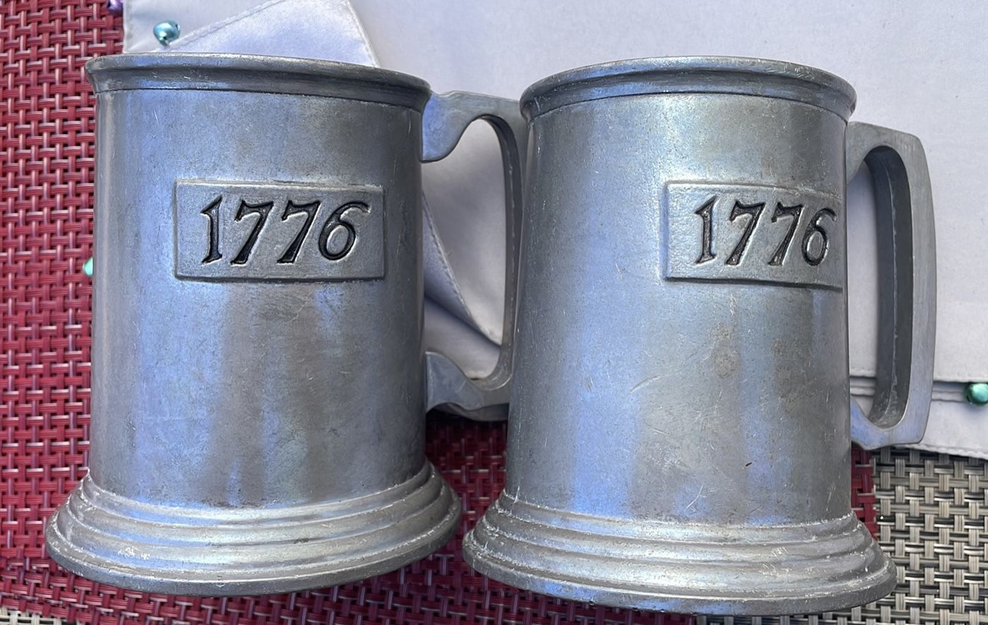 1776 Bicentennial Pewter Beer Stein Mug Tankard 4.75 Tall By Duratale By Leonard