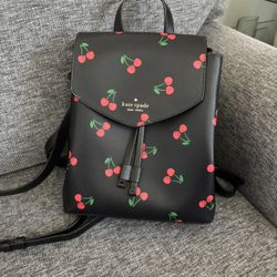 Kate Spade Lizzie Cherry Medium Flap Backpack/Handbag