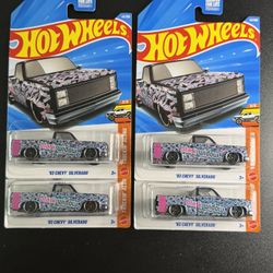 2026 HOT WHEELS '83 CHEVY SILVERADO BLACK WIDOW #42/250 LOT OF 4 CASE B NEW