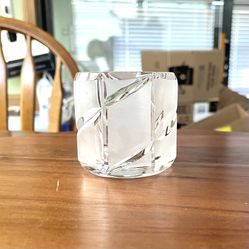 **VINTAGE** PartyLite Crystal Votive Candle Holder - Frosted Counterpoint Design