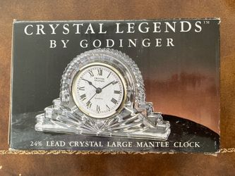 Godinger Crystal Legends Mantle Clock