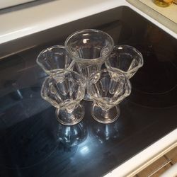 Set Of Glass Sundae Cups