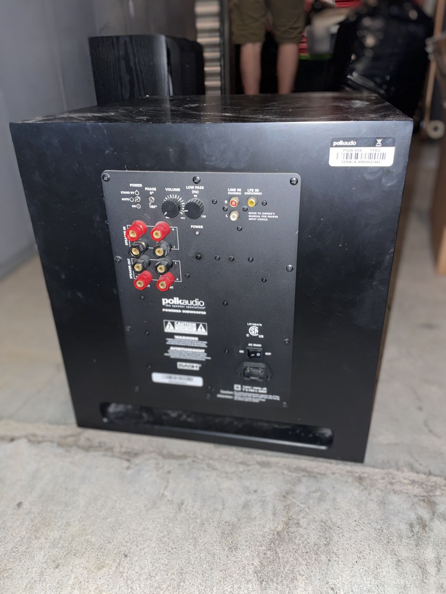 Open Box Polk Audio PSW Series PSW505 12 Powered Subwoofer Single