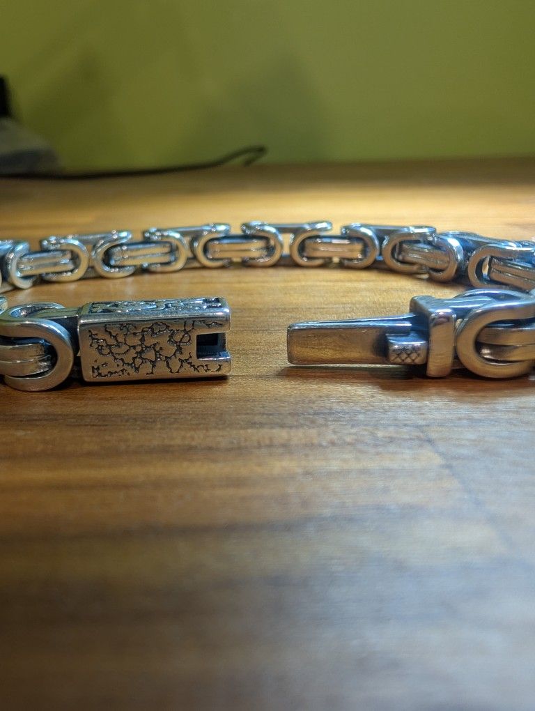 925 Silver Byzantine Bracelet For Men