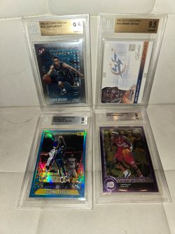LOT Of 4 NBA Beckett Slabs #'d 9 9.5 Dixon Kwame RC Refractor Topps Chrome