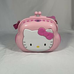 Hello Kitty Pocketbook Purse AM/FM Radio CD Player Boom Box KT2027 2003 