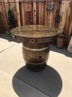Wine Barrel Table