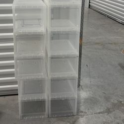 Container Store - 12 Clear shoe Box Organizer 