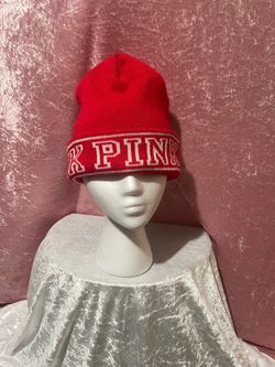 Victoria's Secret PINK Red Knit Beanie
