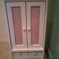 Toy Wooden clothes closet for American Girl