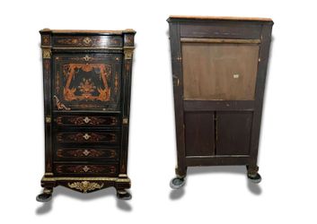 NY: Antique painted Asian Abattant