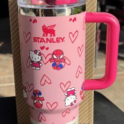 Stanley Quencher H2.0 Custom Tumbler 40 oz - Spiderman/Hello Kitty