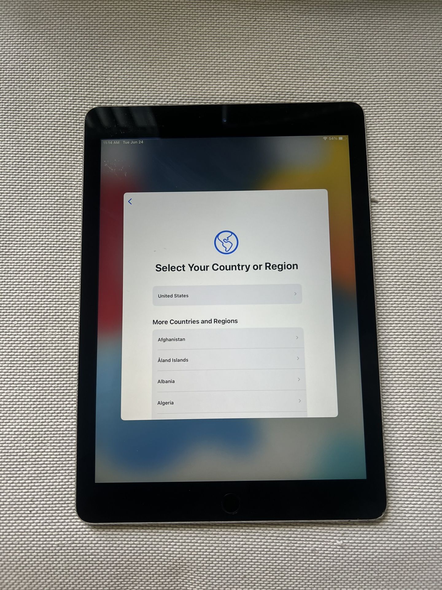 iPad Air 2 Grey iCloud Locked For Parts Or Fix