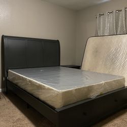 Gray Bed 2 Places With Dressing Table