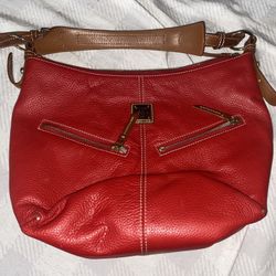 Dooney & Bourke Red Pebbled Leather Purse