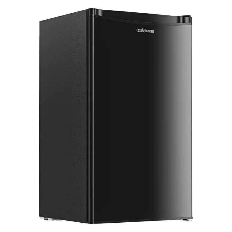 Upstreman 3.2 Cu.ft Mini Fridge with Freezer, Adjustable Temp, Quiet, Black, 39.7 lb