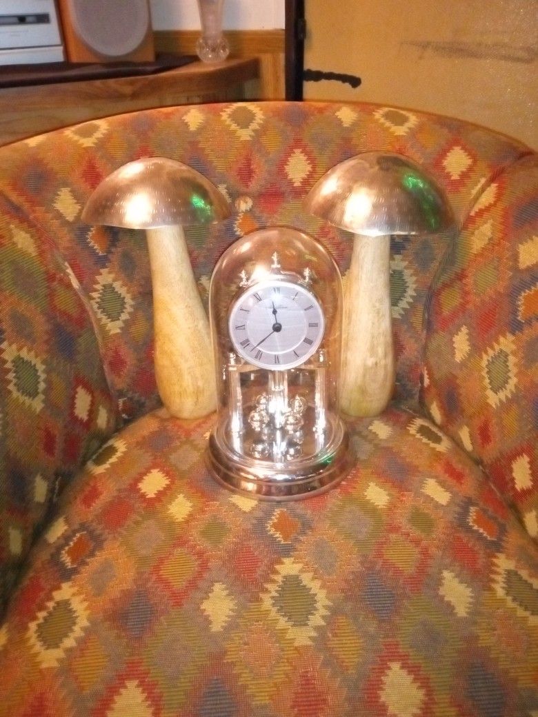 Clock And Mushroom Display