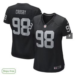 Raiders Crosby Women Jersey Small Thur 2xx 
